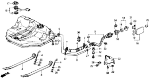 GENUINE HONDA OEM Fuel Tank Sending Unit fits 1988-1991 Civic CRX 37800-SH3-003