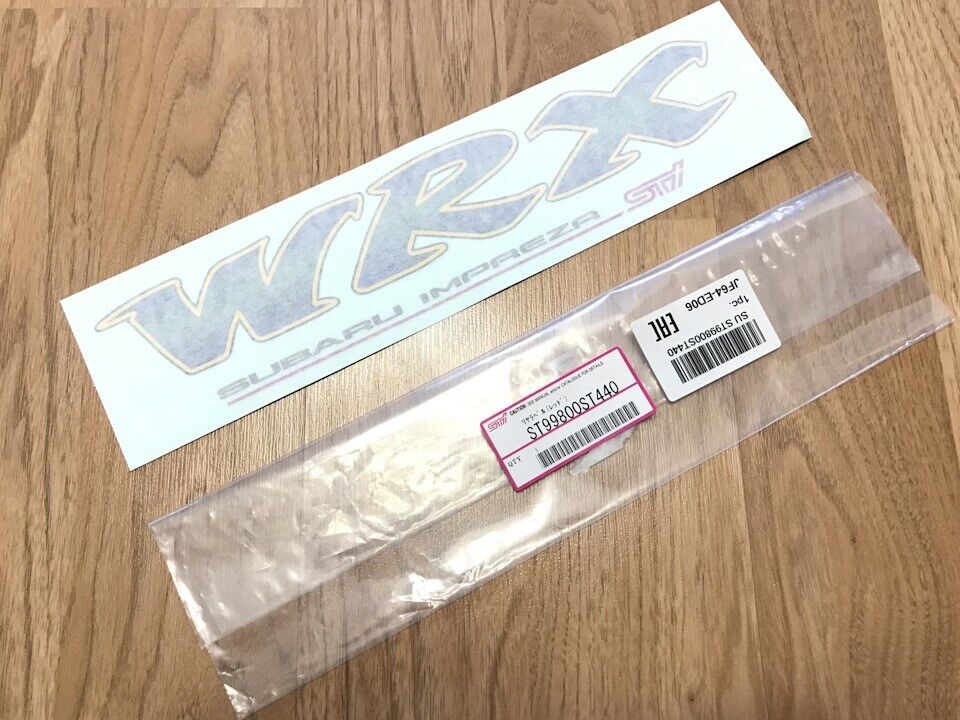 Genuine SUBARU OEM GC8 Impreza WRX STI Rear Trunk White Decal Sticker JDM 93070