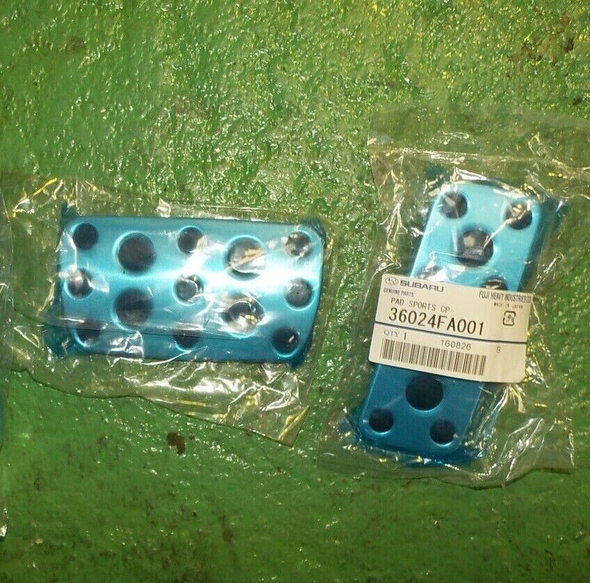 Subaru Genuine Brake & Gas Aluminum Pedal Pad Cover 36023KE000 36024FA001 New