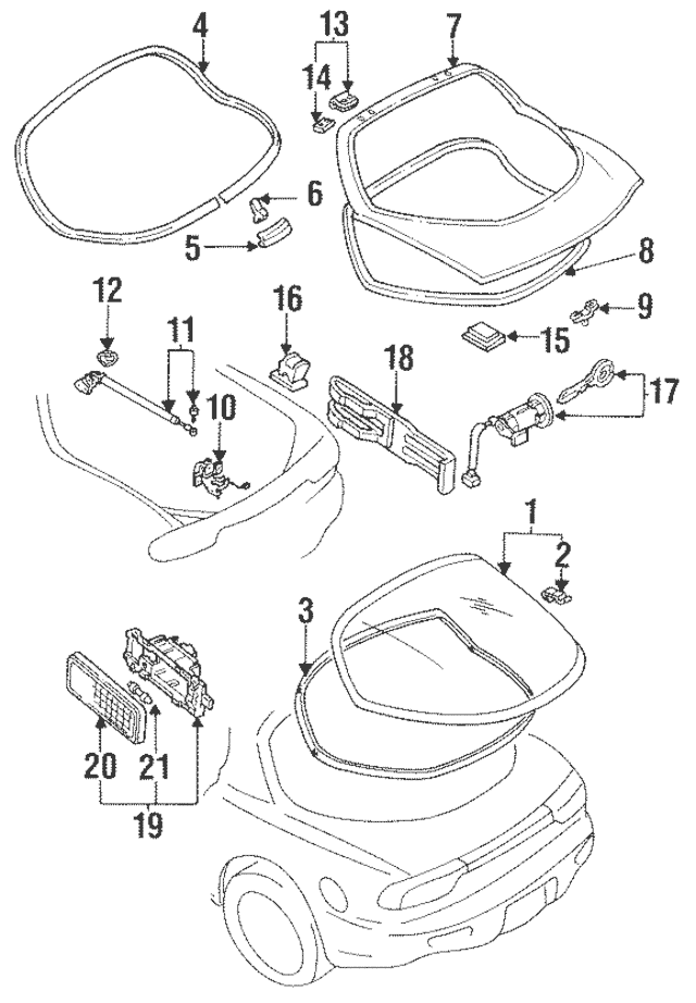 GENUINE MAZDA FD3S RX7 RX-7 Rear Grass Window Molding Seal Rubber JDM Moulding