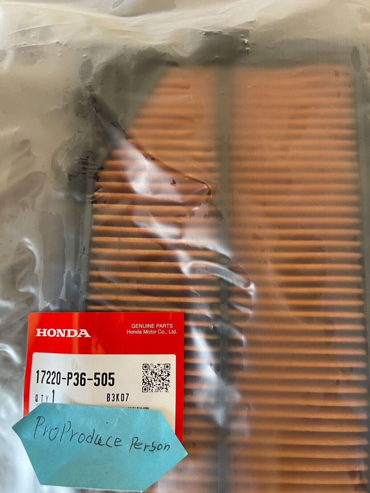 GENUINE HONDA BEAT PP1 17220-P36-505 OEM AIR FILTER ELEMENT JDM
