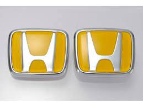 Genuine HONDA OEM S2000 AP1 AP2 Yellow H Emblem Badge F&R SET Ornament