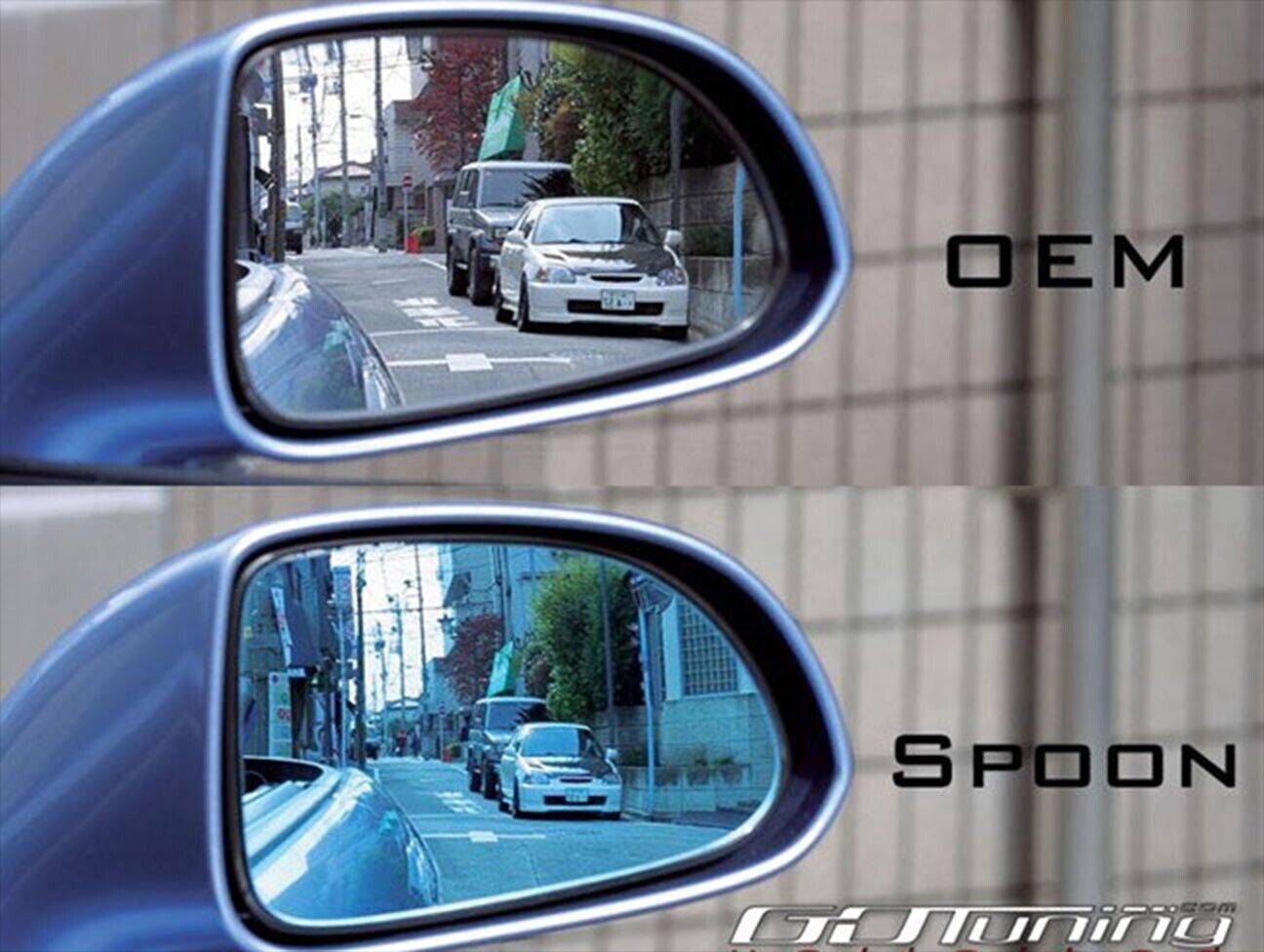 WIDE DOOR MIRROR BLUE SPOON Sports For HONDA CIVIC EG6 76203-EG6-030 F/S