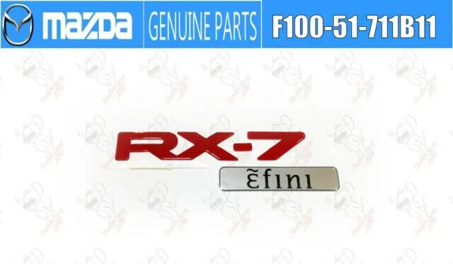 MAZDA Genuine Savannah RX-7 FD3S F100-51-711B Anfini Rear RED Emblem Ornament