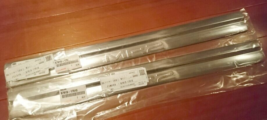 Toyota Genuine MR2 SW20 Door Scuff Kick Plate Ornament Left Right Pair Set Japan
