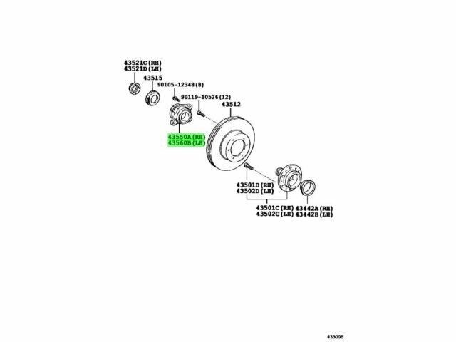 Genuine TOYOTA OEM Bearing ASSY FR Front Axle Hub 43560-V3010 HIACE New