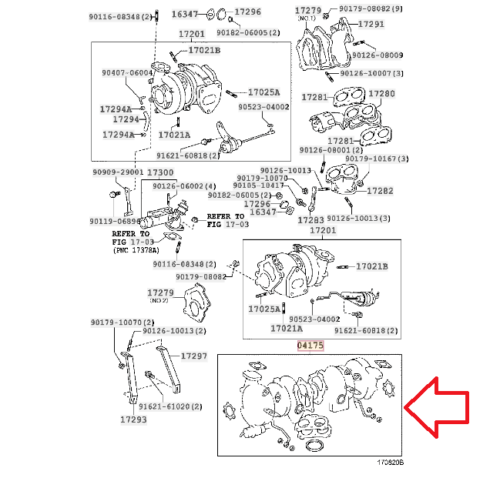 Toyota Genuine Supra JZA80 MK4 ARISTO JZS16# Turbocharger Gasket Kit Japan New
