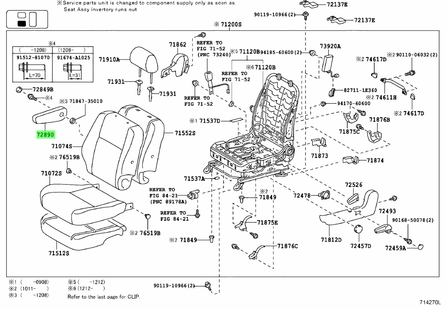 Genuine TOYOTA OEM FJ CRUISER Armrest assy Sheet C LH 72890-35021-B0