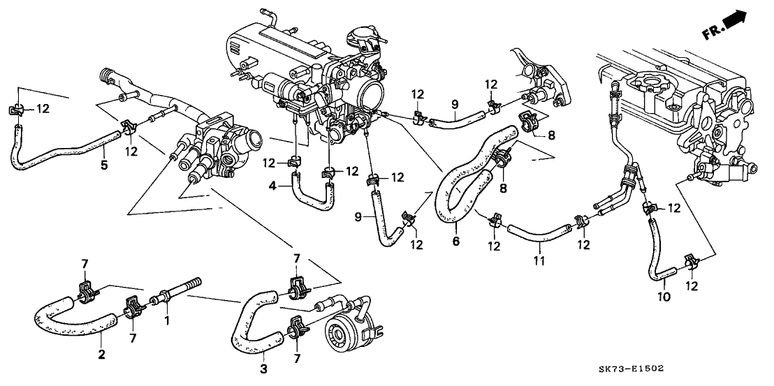 Genuine Honda Oil Cooler Hose Set Integra TypeR GSR 19422-PR3-000 19423-PR3-000