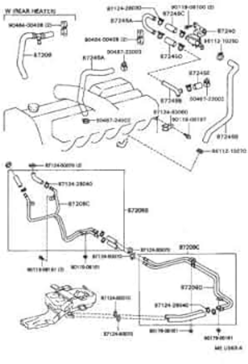 Genuine Toyota OEM Land Cruiser Lexus LX450 Heater Valve 87240-60170