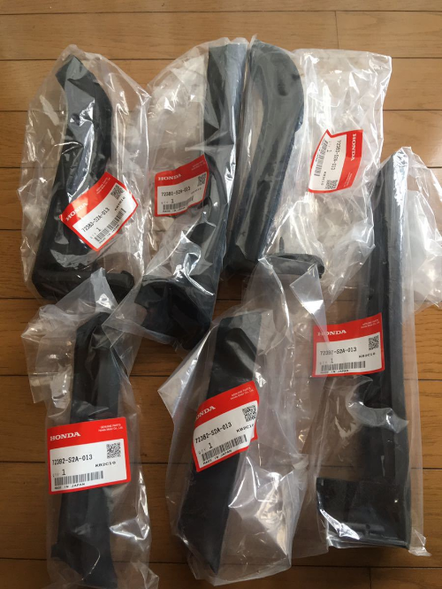 GENUINE HONDA S2000 AP1 AP2 Soft Top Weather Strip 6-Piece Side Molding Roof