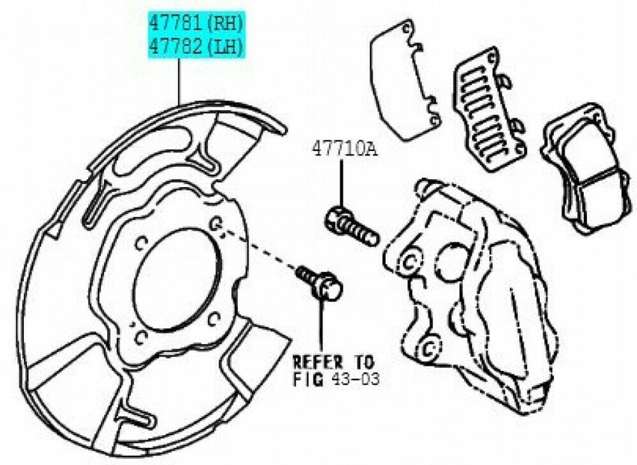 GENUINE TOYOTA OEM FJ CRUISER 4RUNNER DISC BRAKE DUST COVER SET LH + RH