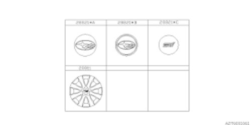 Genuine Subaru OEM Legacy Impreza Forester Allow Wheel Center Cap 28821SA040