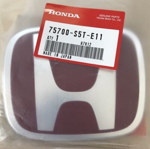 75700-S5T-E11 GENUINE JDM FD2 HONDA FRONT RED EMBLEM 04-05 CIVIC OEM TYPE R