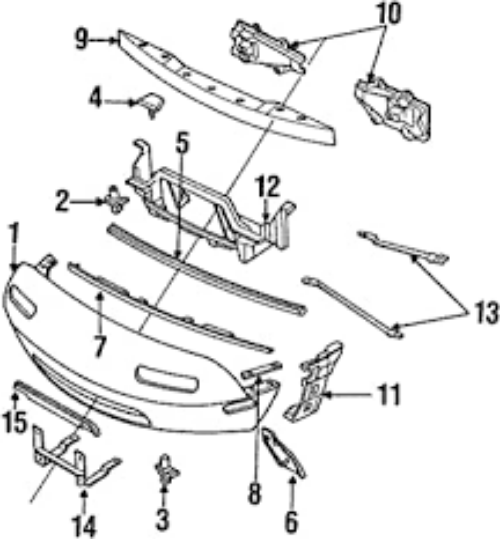 Genuine MAZDA OEM MX-5 1994/12- Roadster 1995/08- FASCIA RETAINER NA01-50-0K0B