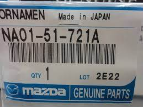 Genuine Mazda OEM 1990-1997 MX-5 Miata Rear Chrome Emblem w/ Red Lettering