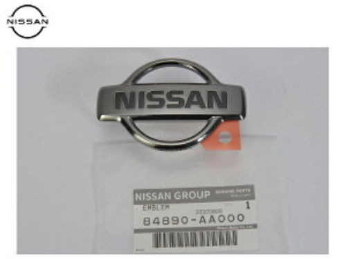 Genuine Nissan 98-00 Skyline GTR R34 Rear NISSAN Emblem Black Chrome 84890-AA000