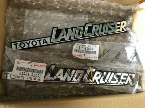 Toyota OEM 1981-1990 Land Cruiser BJ60 FJ60 Rear Quarter Panel Emblem Set of 2