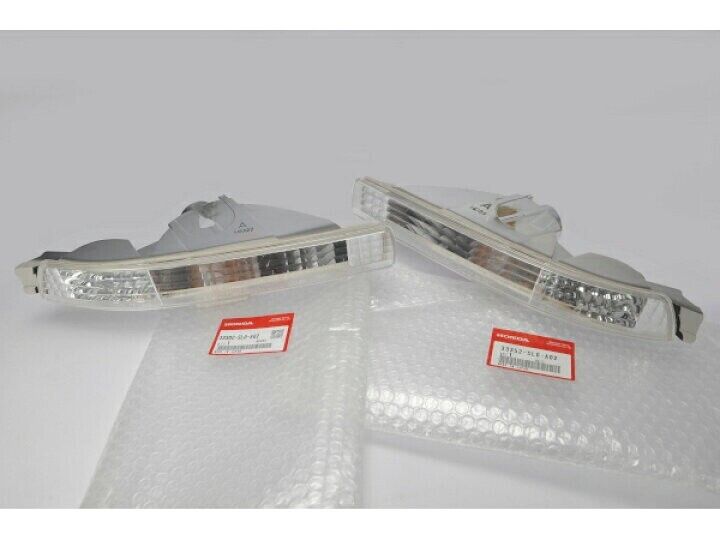 GENUINE HONDA Front Bumper Turn Signal Clear Lens LAMP UNIT R&L SET NSX NA1 NA2