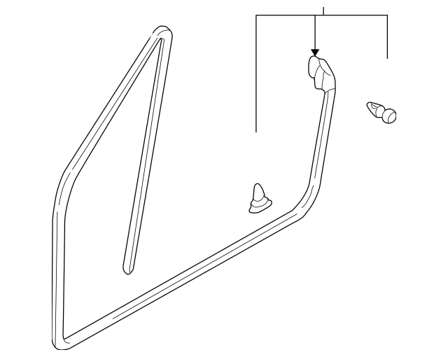 Genuine Mazda Miata MX-5 Passenger Side Door Weatherstrip 1999-2005 NC10-58-760F