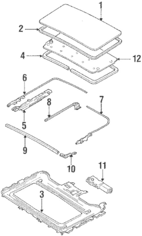 Genuine MAZDA OEM RX-7 FC3S 1985-1992 Sunroof Weather Strip Seal FB03-69-895C