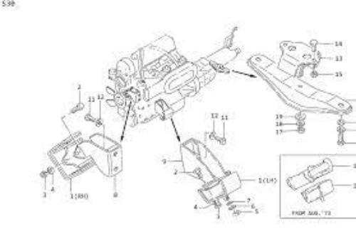 Genuine Nissan OEM Datsun 240Z 260Z 280Z 280ZX Transmission Mount / Insulator