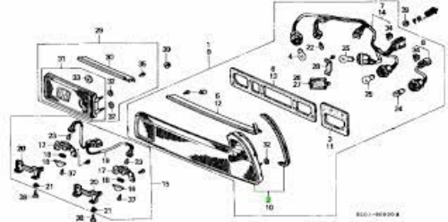 Genuine Honda Acura NSX NA1 NA2 Rear Tail Light R & L Set Brake Signal