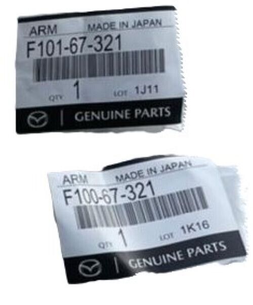 MAZDA Genuine F100-67-321 F101-67-321 Set Front Window Windshield Wiper Arm OEM