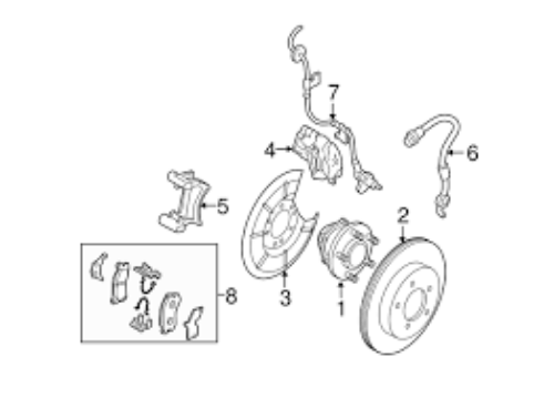 Genuine MAZDA OEM Mazda5 Caliper Mounting Support C2Y6-26-28XA ×2 Set