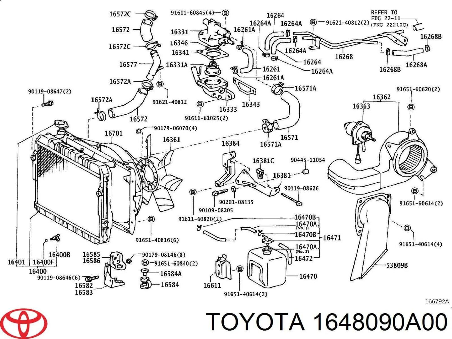 Genuine Toyota Coolant Tank 1981-1990 Land Cruiser FJ60 FJ62 BJ60 HJ60 HJ61 OEM