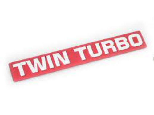 OEM Nissan Skyline GT-R R32 R33 R34 Red "Twin Turbo" Engine Emblem 13291-05U10