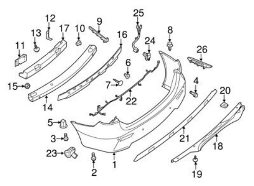 GENUINE Nissan OEM SONAR SENSOR MOONLIGHT 25994-3JA1A