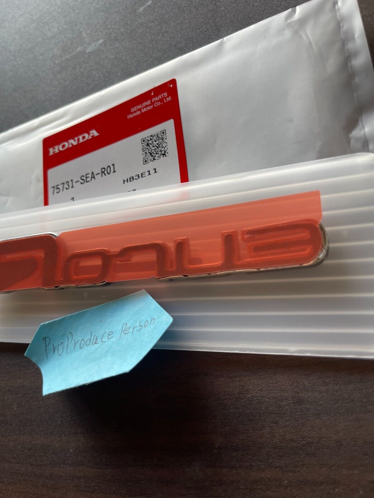 Genuine HONDA Euro R Emblem Acura TSX Accord CL7 OEM JDM CL8 CL9 EK9 EP3 DC5 NEW