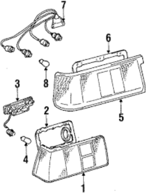 Genuine TOYOTA OEM LEVIN TRUENO AE86 3door Tail Lamp Light Gasket RH & LH Set