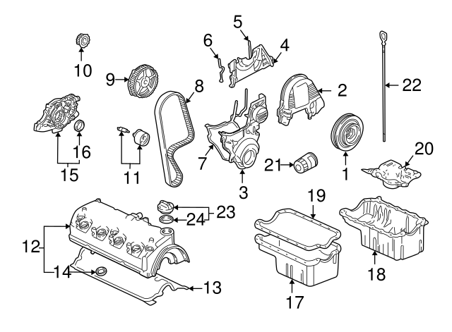 Honda OEM Civic Rear Main Crankshaft Seal B D series Accord CR-V 91214-PLE-003