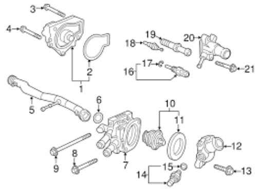 Genuine HONDA OEM CR-V Del Sol CIVIC INTEGRA Thermostat Housing 19320-P30-J00