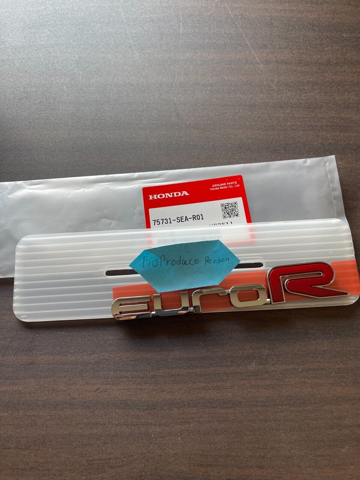Genuine HONDA Euro R Emblem Acura TSX Accord CL7 OEM JDM CL8 CL9 EK9 EP3 DC5 NEW