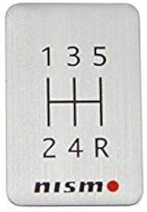 GENUINE NISSAN OEM NISMO ALUMINUM SHIFT PATTERN BADGE EMBLEM 5-SPEED MT