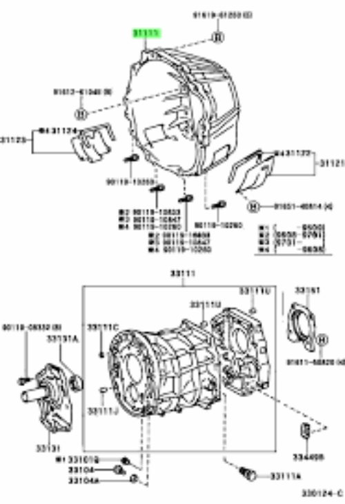 GENUINE TOYOTA OEM 1JZ-GTE 2JZ-GTE R154 Clutch Housing Bell Parts 31111-14111