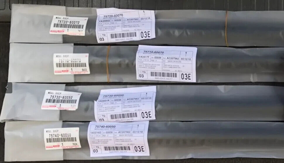 Genuine Toyota OEM 07-16 Land Cruiser 200 Front & Rear Door Belt Moulding Set