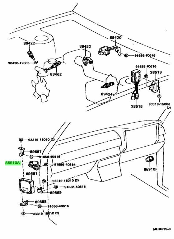 Genuine Toyota Fuel Pump Relay for 4Runner 1989-1995 Pickup 1989-1995 2.4L 3.0L