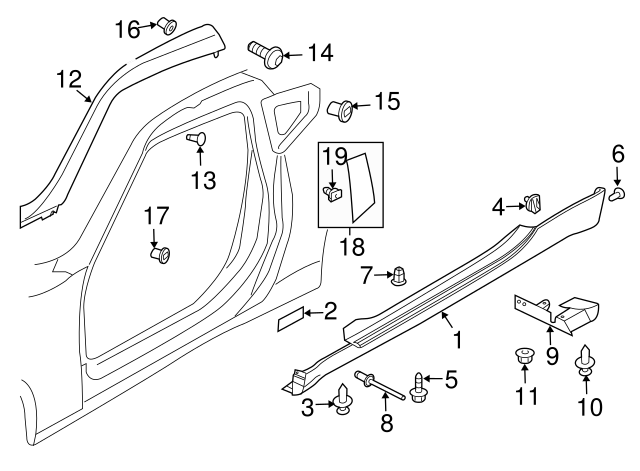 NISSAN FAIRLADY Z Z34 370Z 08/10- Genuine Lock Pillar Finisher R L OEM