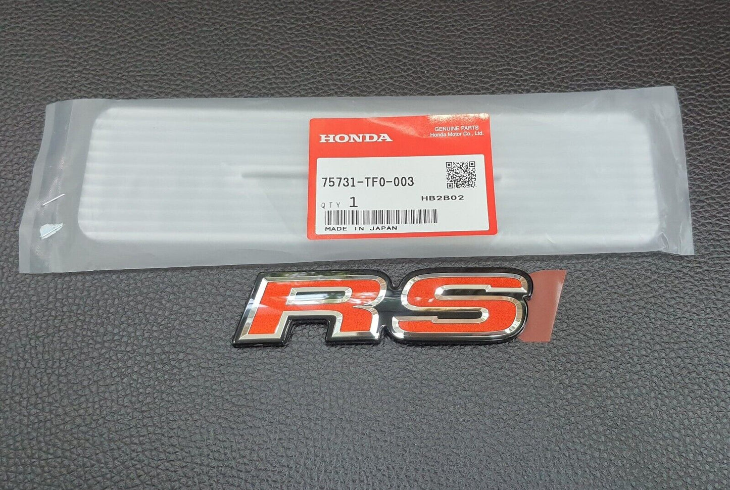 Genuine Honda RS Emblem Badge 75731-TF0-003 FIT GE8 Rear OEM JDM