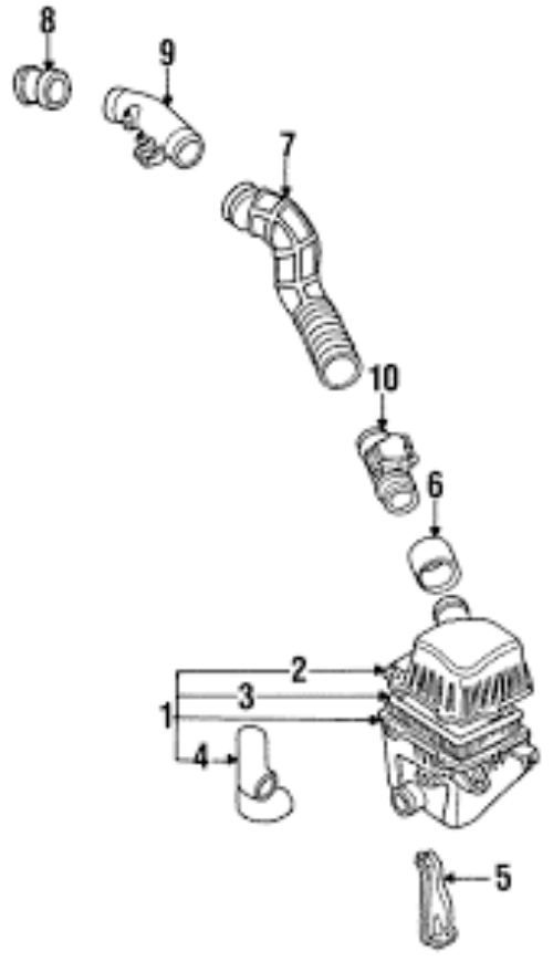 Genuine MAZDA OEM B2200 EFI Hose Air Duct Tube Intake F2G8-13-221