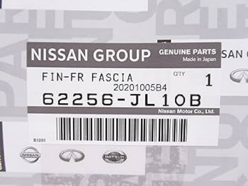 Nissan Genuine OEM 2 DOOR SPORT Passenger Bumper Finish Panel G37 62256-JL10B