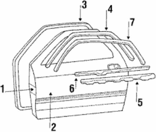 Genuine MAZDA OEM RX-7 FC3S Right & Left Rain rail weather strip Seal