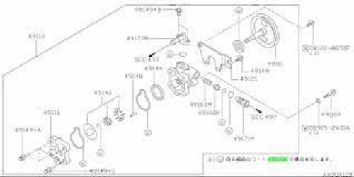 GENUINE NISSAN OEM 49128-71L25 Power Steering Pump Seal AND GASKET KIT