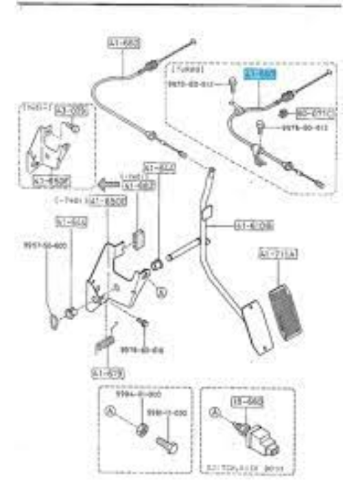 Genuine Mazda OEM 1987-1991 Rx-7 FC3S 13B Turbo Throttle Cable FB44-41-660C F/S