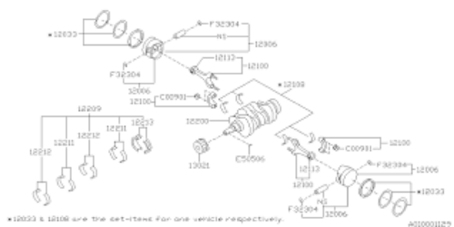 GENUINE SUBARU OEM CRANKSHAFT EJ205 IMPREZA WRX 2.0L EJ207 12200AA240