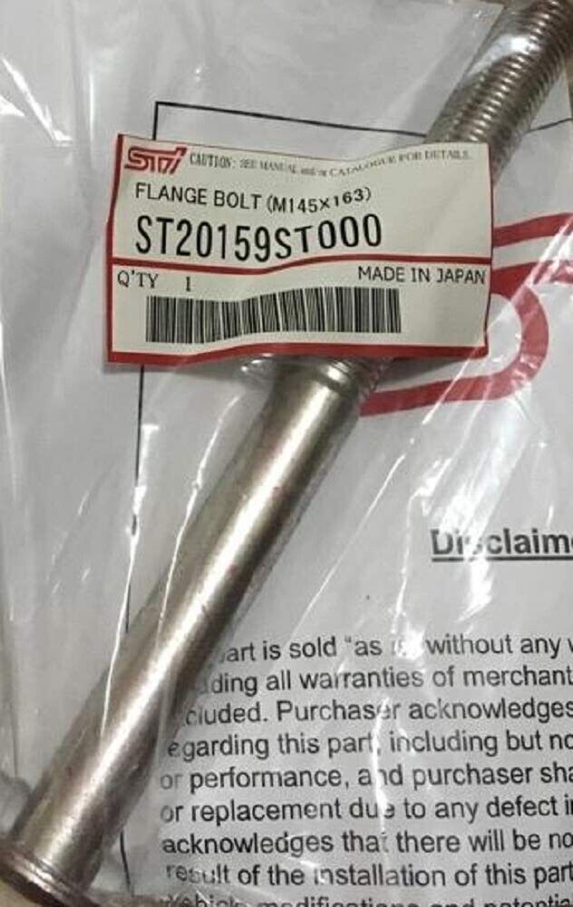 GENUINE SUBARU OEM BRZ ZC6 STI Rear Member Bolt SCREW ST20159ST000 2Set